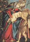 Madonna and child with the Young St John or Madonna of the Rose Garden Botticelli